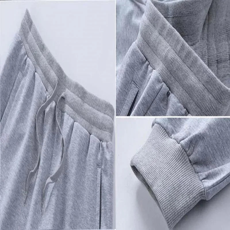 Men's Athletic Trainning Joggers Casual Loose Fit Sweatpants Spring Fall Fleece Lined Pants Elastic Waist Drawstring Trousers