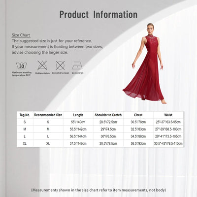 Women Lyrical Contemporary Ballroom Modern Dance Costume Dancing Prom Gown Side Split Maxi Dress for Ballet Gymnastics Skating