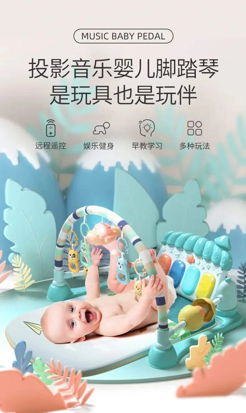 Baby Toys Musical Play Mats Piano Gym Newborn Toys Tummy Time Mat Baby Teether & Padded For Toddlers Early Learning Education
