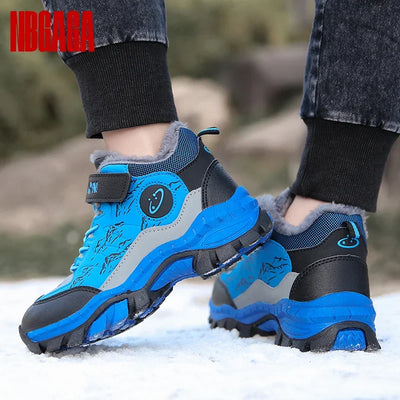 Winter Children's Casual Snow Ankle Boots Non-slip Outdoor Mountain Climbing Shoes Fashion Kids Waterproof Warm Sneakers