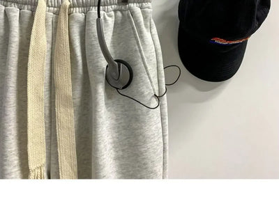 Solid Color Wide-leg Pants for Men New in Summer 2025 Loose and Versatile Sporty Mid-length Shorts Trendy