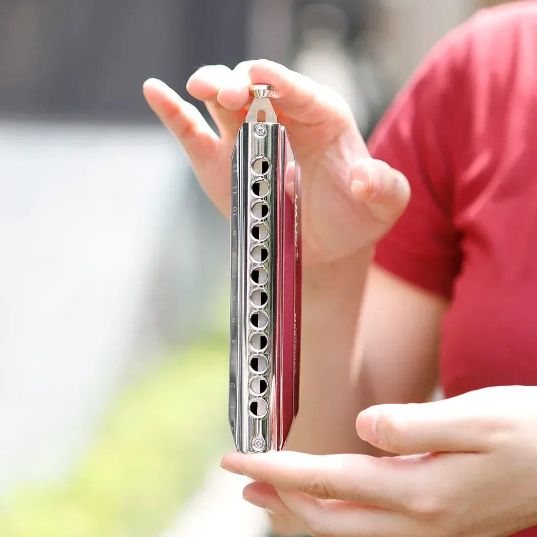 IRIN Harmonica 12/16-Hole 48/64-Note Chromatic Harmonica Semitones Mouth Organ Professional Harmonica Woodwind Instrument