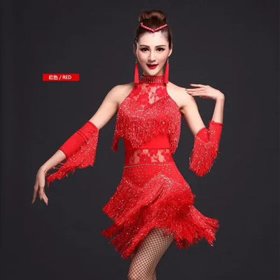 New Latin Dance Dress Women/Girls/Lady New Sexy Fringe Salsa/Ballroom/Tango/Cha Cha/Rumba/Samba/Latin Dresses For Dancing