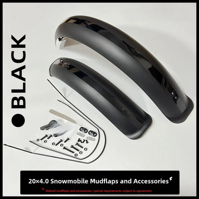 20-Inch 4.0 Snow Bike Muuard Full Coverage Lithium- Bicycle Mud Flap Fat Tire Bike All-Mountain Off-Road ible