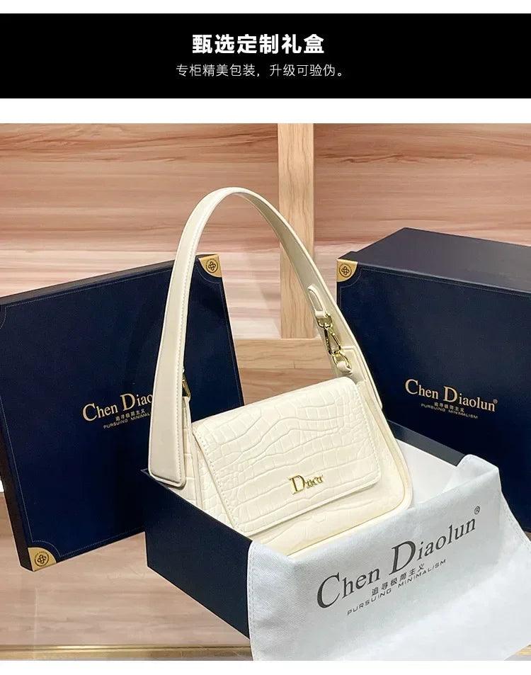 Classic women’s handbag in leather shoulder and crossbody bag style luxury elegant design for ladies by famous designer