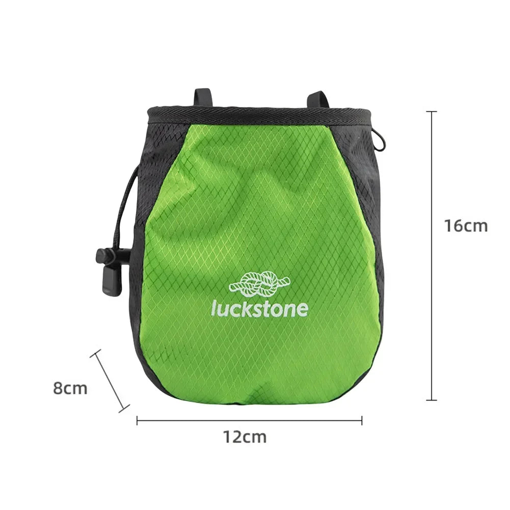Waterproof Chalk Bag Bucket with Chalk Brush Climbing Magnesium Powder Bag for Weight Lifting Outdoor Climbing Equipment