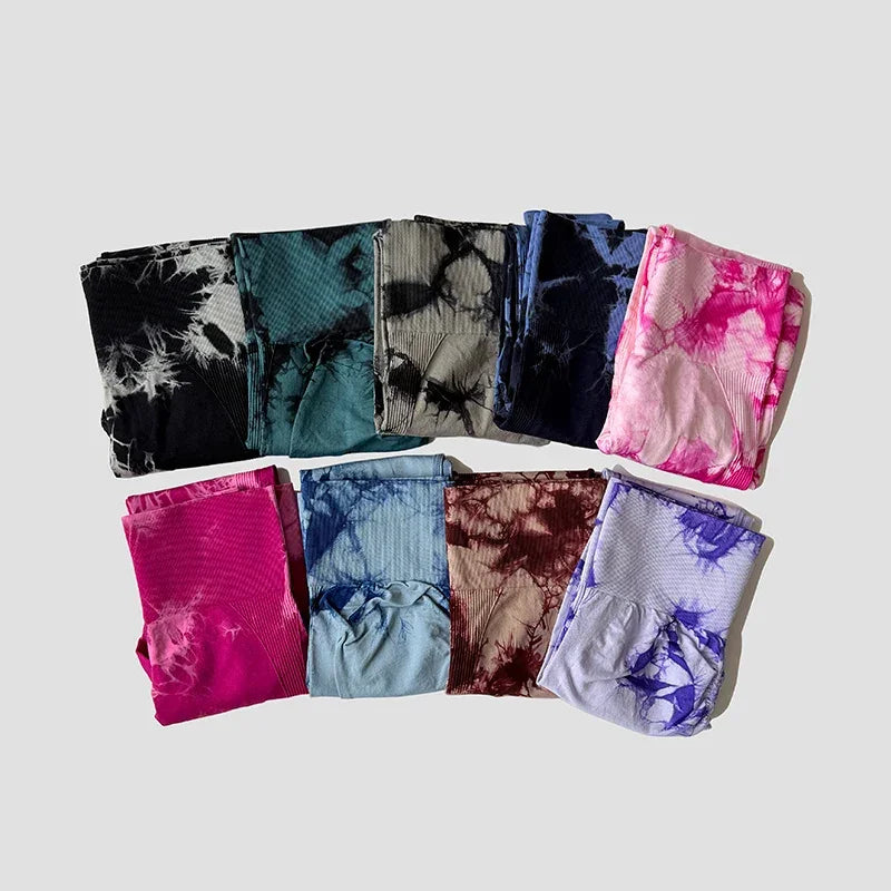 Tie Dye Seamless Leggings For Women High Waist