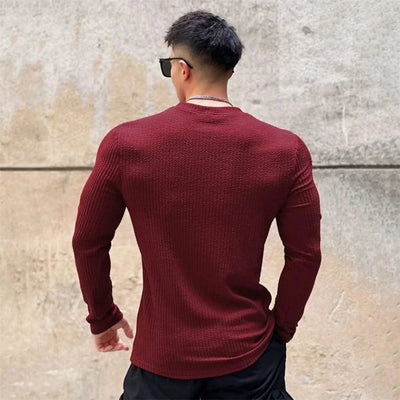 New Long Sleeve t shirt for Men Autumn Fashion Cotton Solid Color t-shirts Cozy Streetwear Men's t-shirt 3XL Baggy Korean Trendy