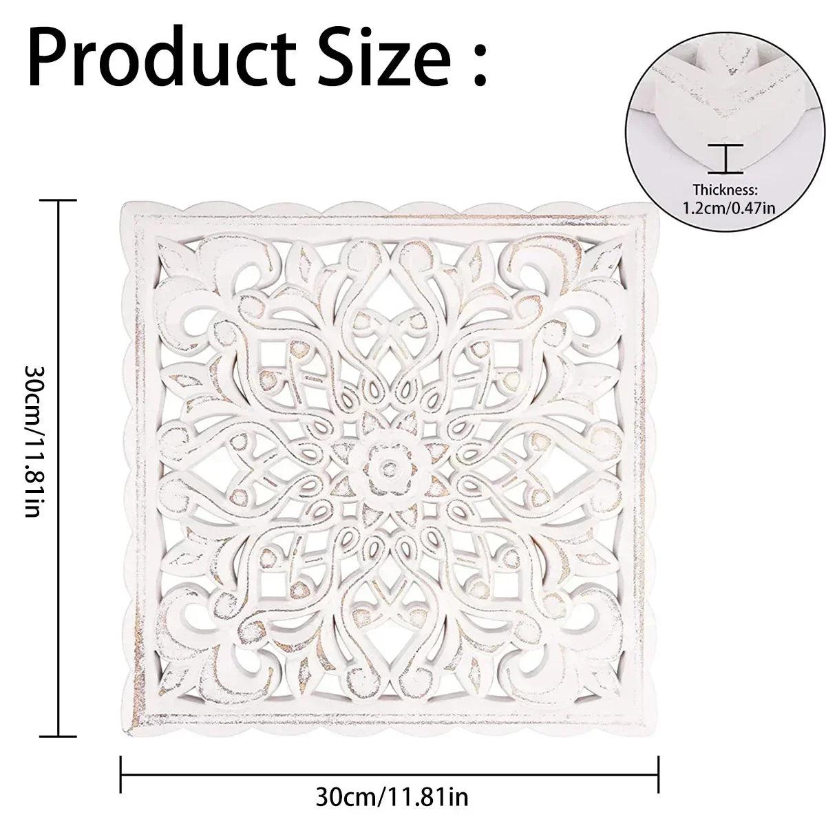 Hollow carved wooden wall decor floral panel hanging ornaments old decorative background