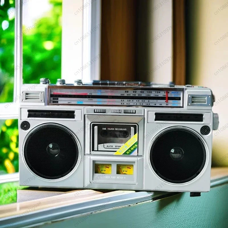 Retro stereo dual speaker radio Recorder Convenient tape drive Bluetooth USB TF card
