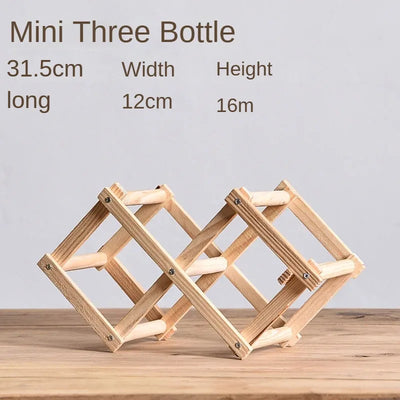 Stackable Wine Storage Shelves 3, 5, 6, 10 Bottles Wooden Wine Shelves Home Bar Utensils Wine Cabinets Bar Tools