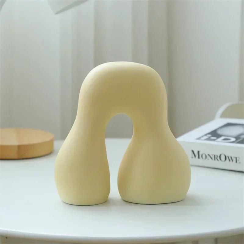 Classical ceramic ornaments home decor white and black decoration nordic special-shaped modern minimalist
