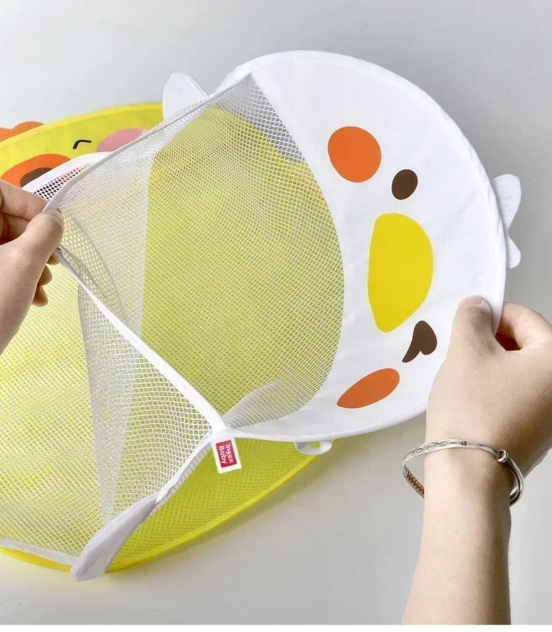 Baby bathroom storage mesh bag children games network bath baskets organization water toys cartoon animal shapes net