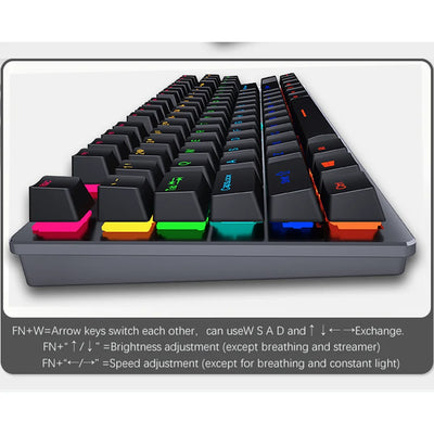 Backlit Gaming Mechanical Keyboard Gamer Mechanic Kit RGB PC USB Wired Keypad Keybord Ergonomic Computer Key Board Mini Teclado