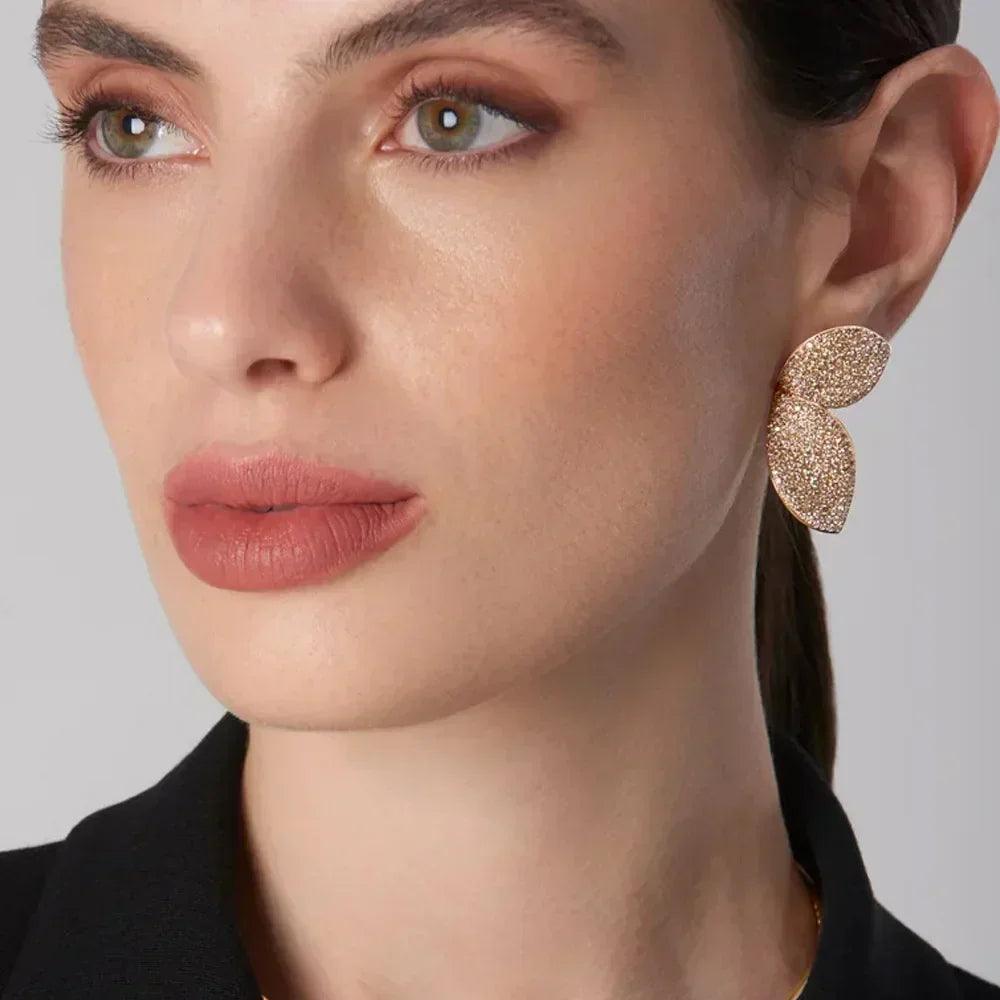 Luxury necklace earrings set for women fashion chunky flower choker goth jewelry ladies female accessories gift