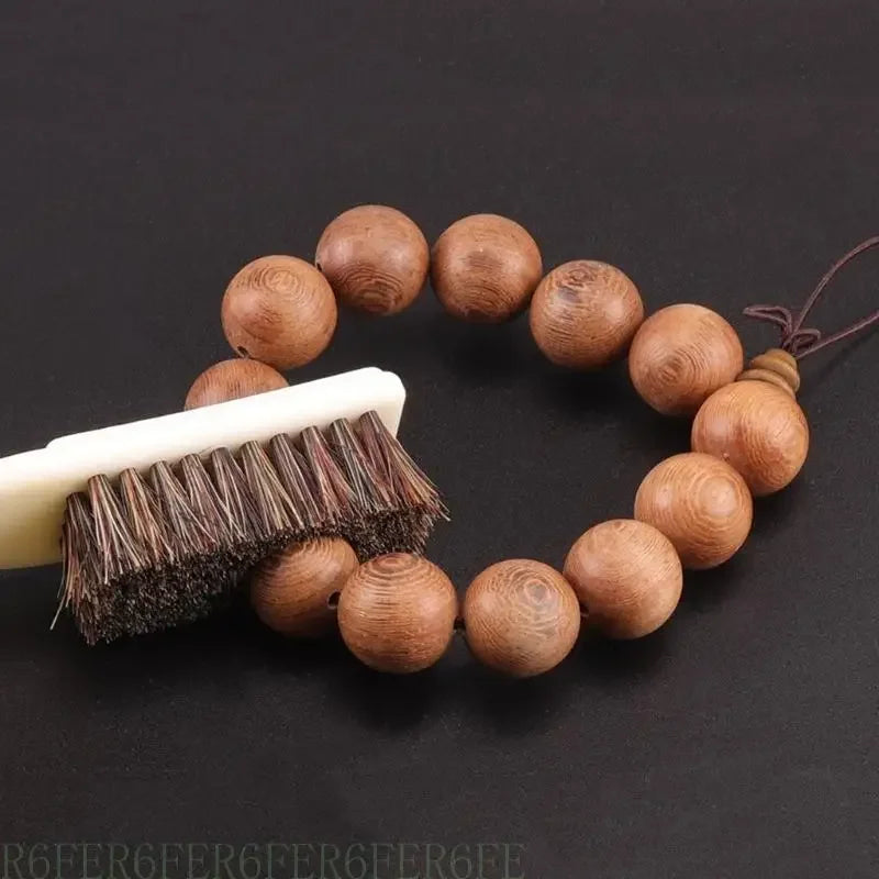 652F 2pcs Rock Climbing Chalk Brush Firm Bouldering Chalk Brush with Thick Hair Bristles Bouldering Cleaner Tool Accessory