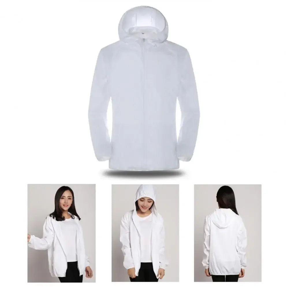 2024 Summer Hooded Jacket Men Women Waterproof Sun Coat Pockets Quick Dry Skin Ultra light Windbreaker Outdoor Jacket