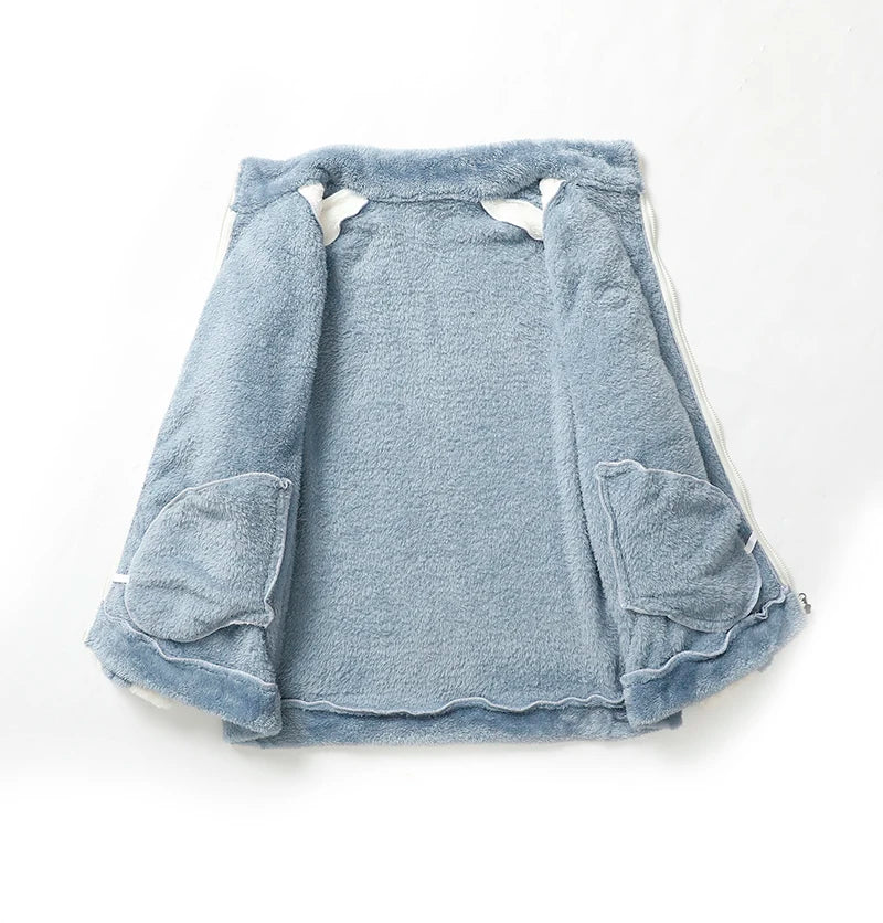 Men's Pajamas made of coral fleece, Plus Size 8XL, spliced, square collar, long sleeves, long pants, warm Sleepwear Set