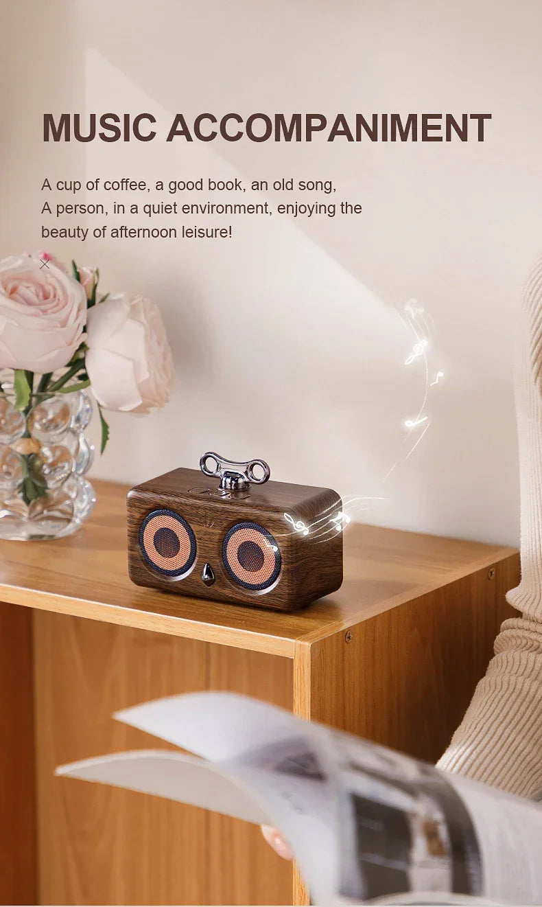 Bluetooth speaker, wireless, desktop, high-quality sound, low bass, volume, mini, outdoor, plug-and-play, retro, portable speake