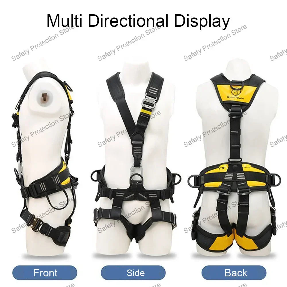 High Altitude Work Safety Harness Full Body 5-Point Safety Belt Outdoor Climbing Mountaineering Construction Rescue Equipment