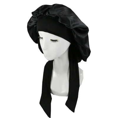 Satin Bonnet Silk Bonnet Adjustable Bonne For Sleeping Hair Bonnet With Tie Band Bonnets For Women Men