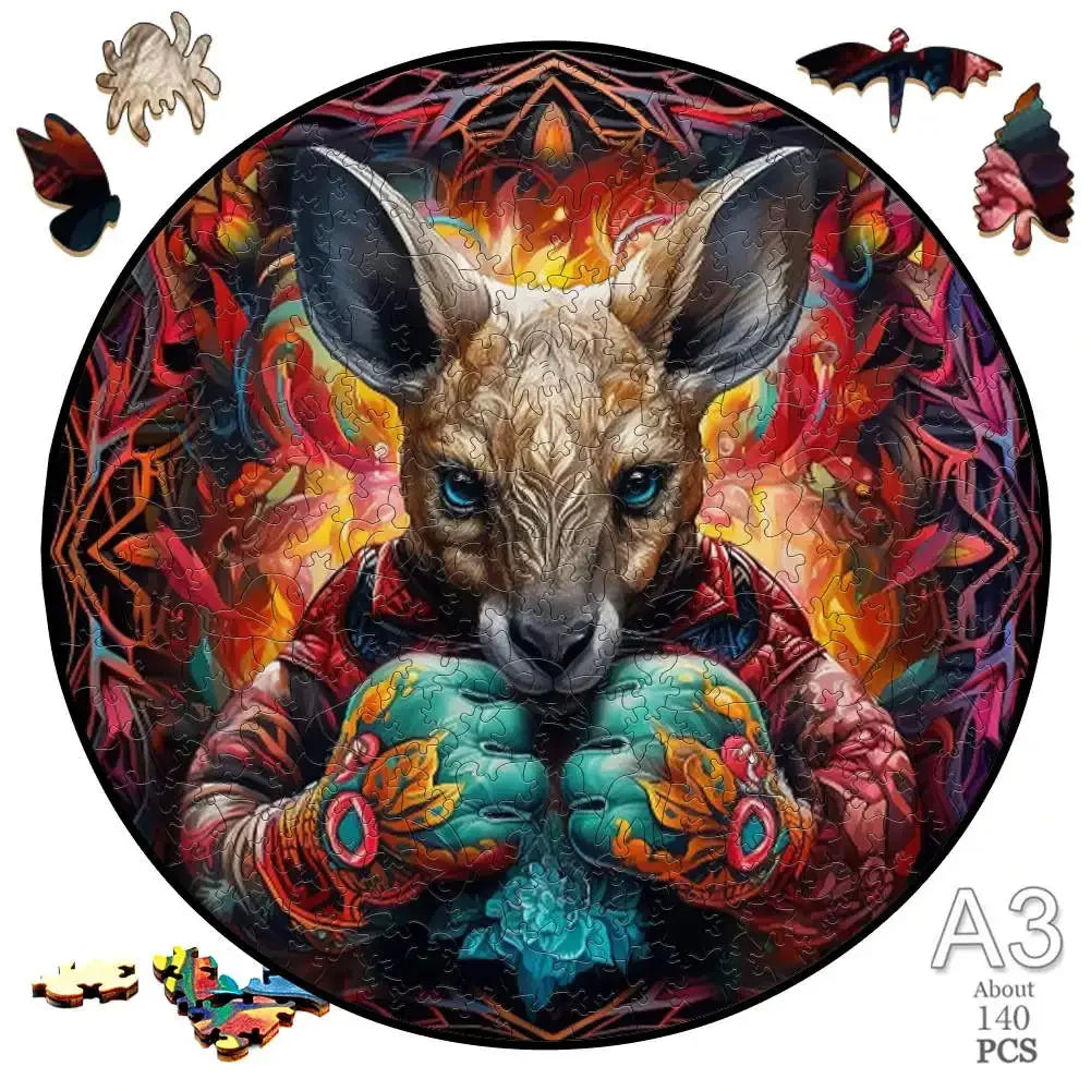 Fox montessori educational toys for children wooden puzzles brain trainer games animal puzzle board set toy