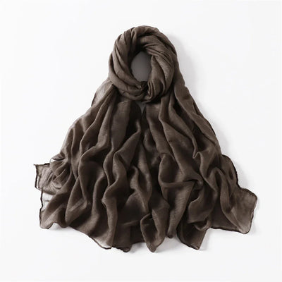 New Cotton Linen Scarf For Women Girls Students Autumn Classic Solid Color Scarves Retro Soft Foulard Viscose Female Wrap Shawls