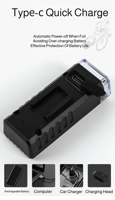 Mountain bike headlight mountain bike riding rainproof night riding headlight rechargeable mountain bike light