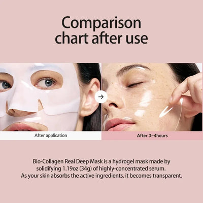 1/10PCs Bio Collagen Face Mask Shrink Pores Deep Hydrating Overnight Mask Moisturizing Refreshing Brightening Face Skin Care