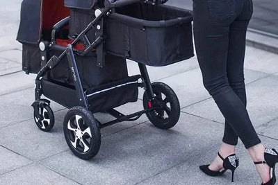 New Twins Baby Stroller Foldable Double Baby Stroller for Two Children Shock-absorbing Twin Baby Stroller Four Wheel Cart