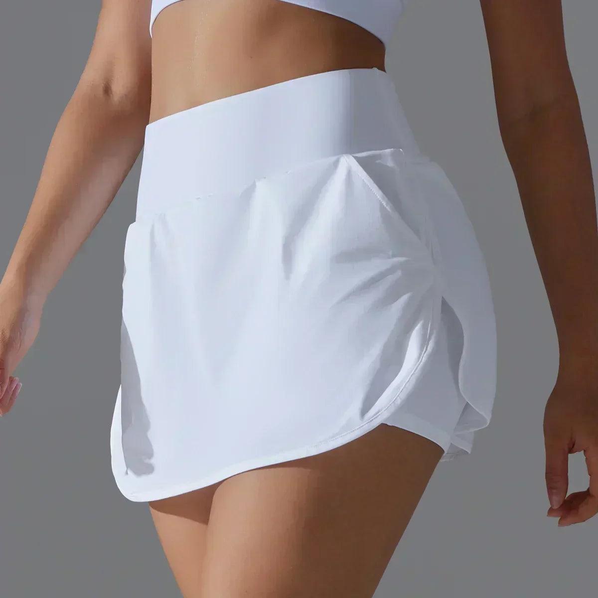 Women gym running shorts double deck quick dry sport fitness jogging workout with pocket sports tight short