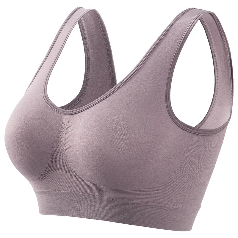 Women's S-5XL Seamless Bra Push-Up Sports Bra