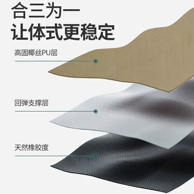 ‌2025 New Women's Home Fitness Yoga Mat - 5mm Natural Rubber with Coconut Fiber Texture, Wide Non-Slip & Durable Mat with Alignm