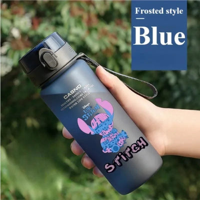 1000ML Stitch Angel Cartoon Water Cup Portable Plastic Large Capacity Cartoon Figures Clear Cup Outdoor Sports Water Chil Cift