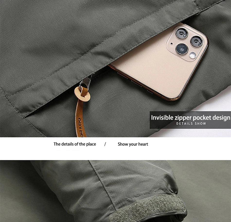 Winter Jacket Fashion Coat Hoodies Camping Hiking Jacket Men's Casual Waterproof Jacket Windbreaker Men Outerwear Men's Clothes