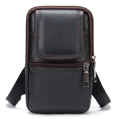 Shoulder Bag for Men Black Phone Bags Small Belt Bags Men Waist Pack Casual Messenger Bags