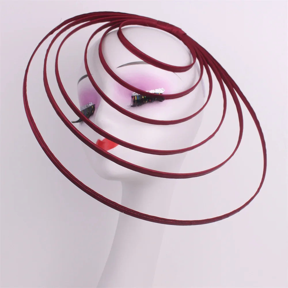 Royal Ascot Luxury Fascinator Hat Women Wedding Headpiece Mesh Hat Formal Event Pillbox Fascinator Hats Ladies Mariage Millinery