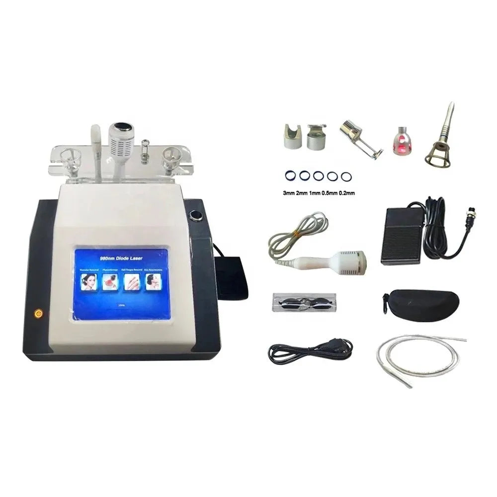 5 In 1 980nm Diode Laser Machine Nail Fungus Treatment Spider Veins Vascular Removal Skin Rejuvenation Beauty Device