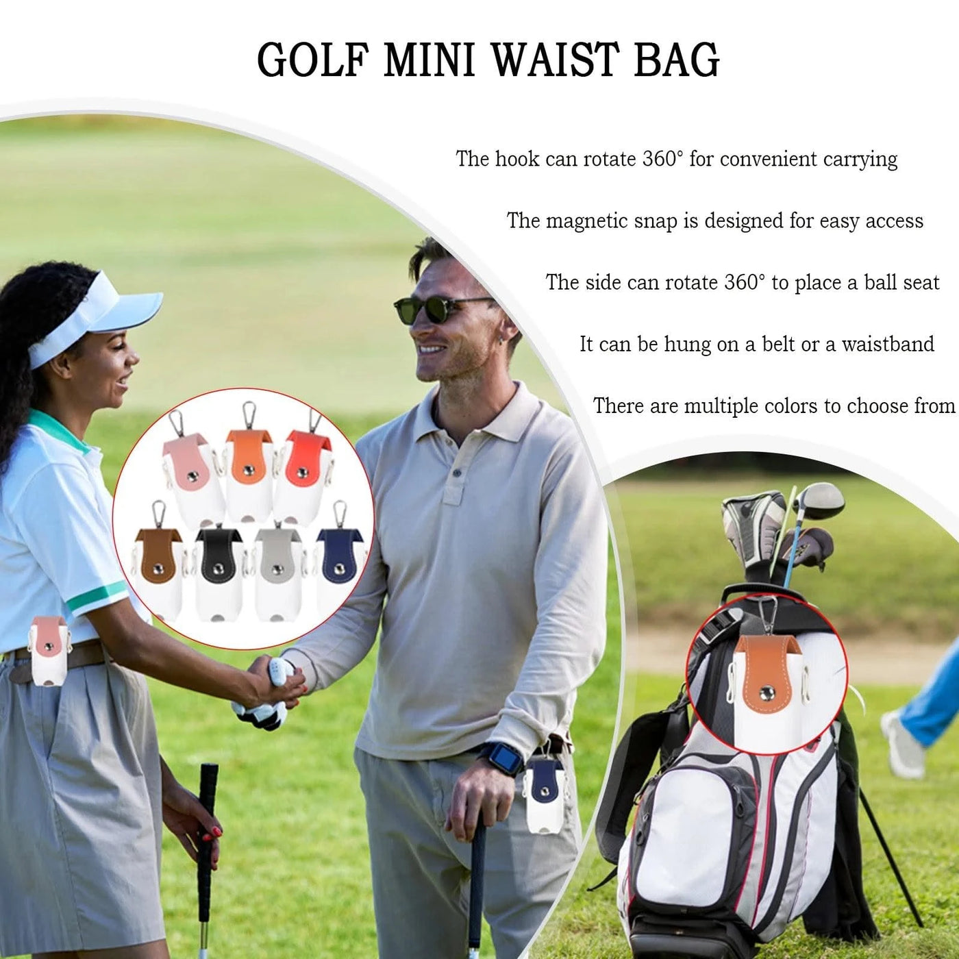 Golf Ball Waist Bag Accessories for Men & Women