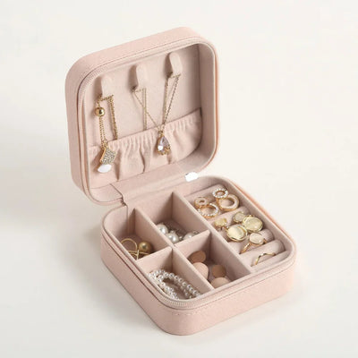 Jewelry Organizer Display Travel Jewelry Case Boxes Portable Jewelry Box Leather Storage Joyeros Organizador De Joyas