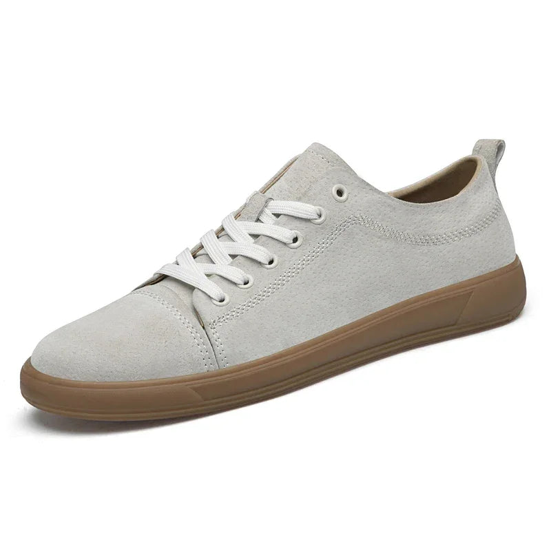 Summer New Fashion Casual Leather Shoes Lace-up Comfortable Men's Oxford Shoes Outdoor Soft Dress Shoes Non-slip Sports Shoes