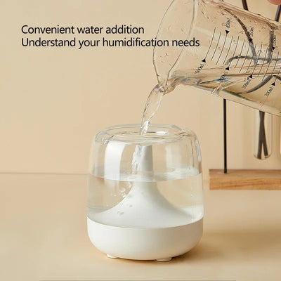 Air Humidifier Cute Ultrasonic Colorful Night Light Mini Humidifier Diffuser Transparent  Portable Home Bedroom Aroma Diffuser