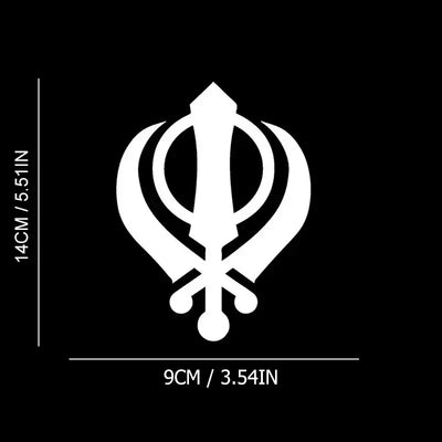 Personality Of The Sikh Symbol Vinyl Die Cut Bumper Car Stickers For Truck Bike Scooter Motorbike Cycling Bicycle Wall Universal
