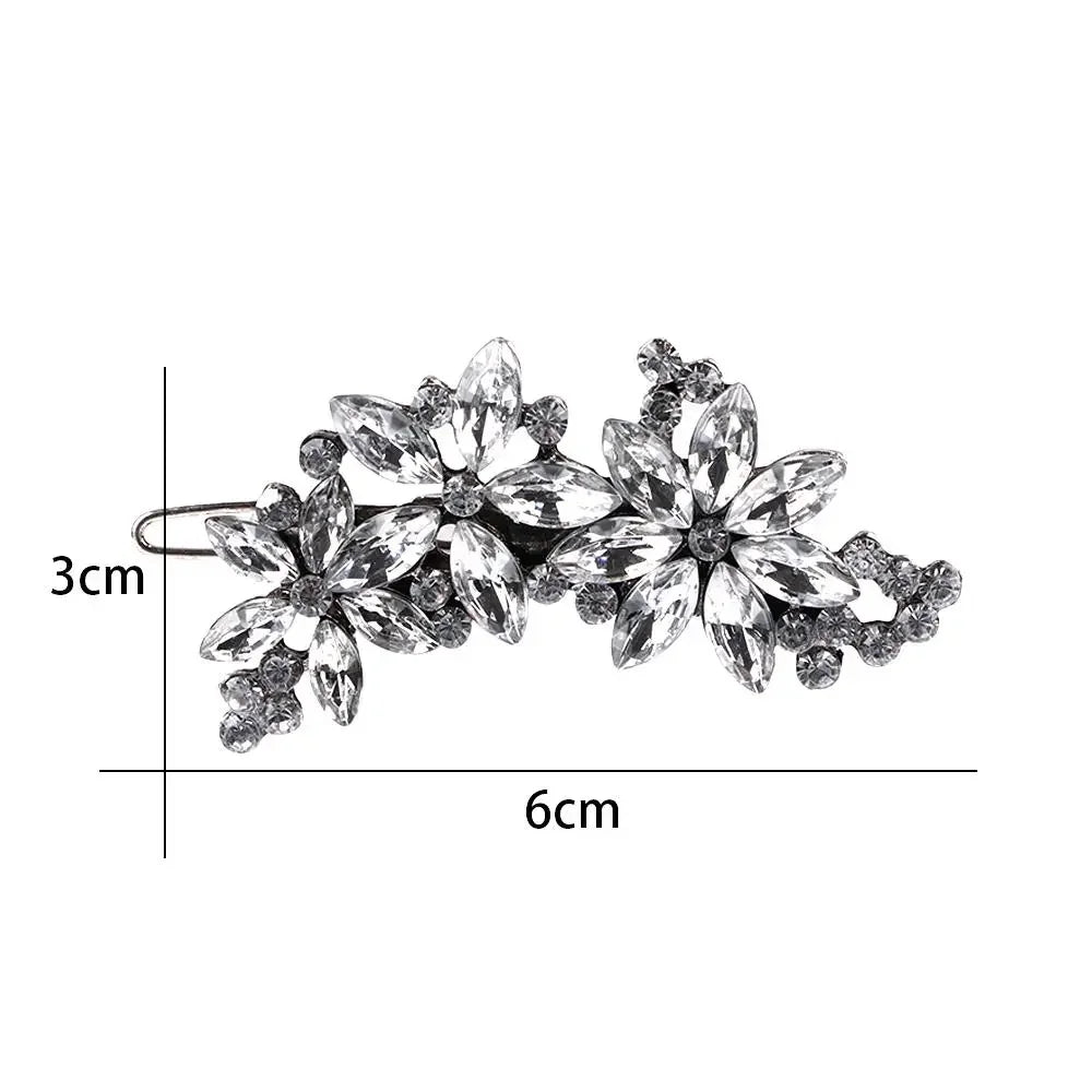 Fashion Cute Accessories Women's Hairpins Rhinestone Crystal Hair Clip Jewelry Flower