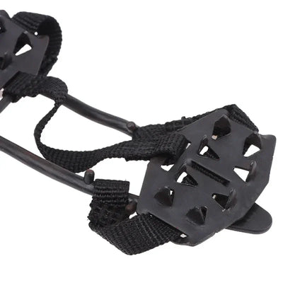 1 Pair M L Crampons Shoes Cover 24 Teeth Anti-Slip Ice Grips Gripper Shoes Boot Hiking Ice Climbing Shoe Spikes Climbing Chain