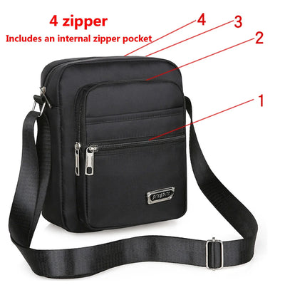 Men's Handbag Shoulder Messenger Bags Casual Canvas Travel Bag Waist Bag Multifunctional Waterproof Business Storage Bag Solid