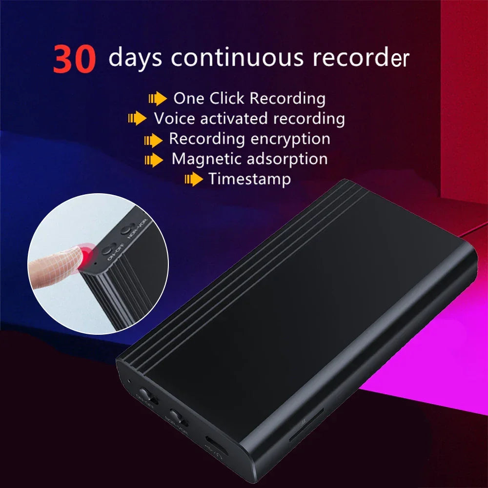 500 Hours Recorder Voice Recorder Noise Cancelling Audio Recorder with Magnetic Attachment Suitable for Lectures, Meetings