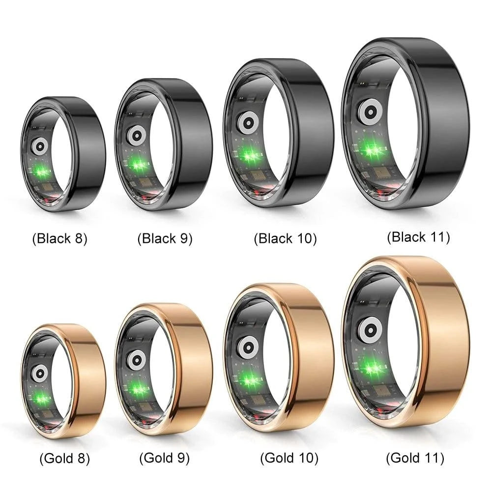 R02 Smart Ring Military Grade Titanium IP68 & 3ATM Waterproof Sleep Heart Rate Health Monitoring Multi-sport Modes Tracker Ring