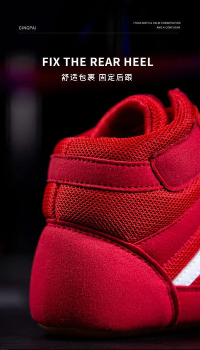 Boxing wrestling shoes children's adult training men women combat fighting Sanda high top shoes boots strength weightlifting gym