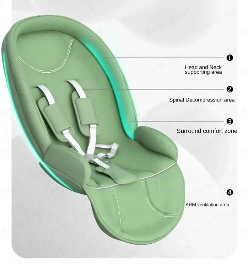 Portable Foldable Baby Stroller, High View Two-way Baby Stroller, Lightweight Travel Baby Stroller,  Adjustable Backrest